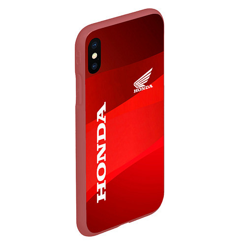 Чехол iPhone XS Max матовый Honda - Red / 3D-Красный – фото 2