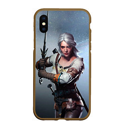 Чехол iPhone XS Max матовый Ciri sword