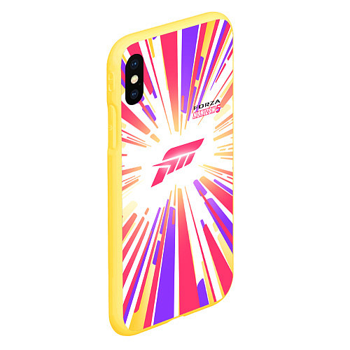 Чехол iPhone XS Max матовый Bright Lines Forza Horizon 5 / 3D-Желтый – фото 2