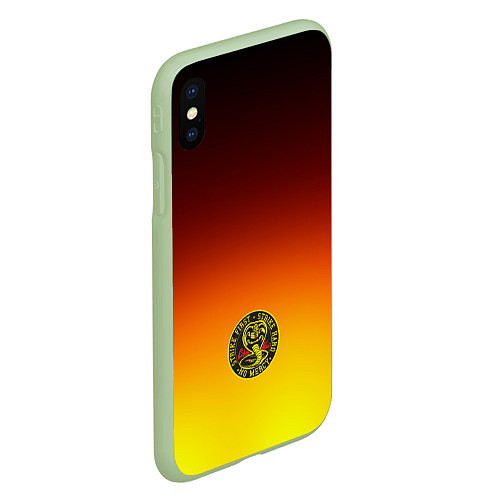 Чехол iPhone XS Max матовый Кобра Кай Cobra Kai Gadient / 3D-Салатовый – фото 2