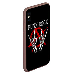 Чехол iPhone XS Max матовый Punk Rock Панки Хой, цвет: 3D-коричневый — фото 2