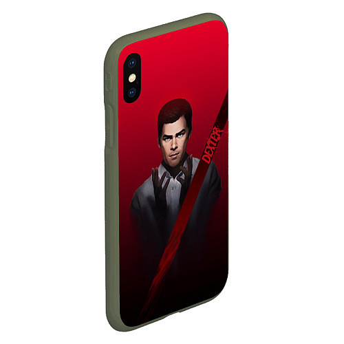 Чехол iPhone XS Max матовый Dexter New Bloob / 3D-Темно-зеленый – фото 2