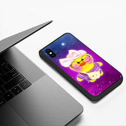 Чехол iPhone XS Max матовый УТОЧКА ЛАЛАФАНФАН - Космос, цвет: 3D-черный — фото 2