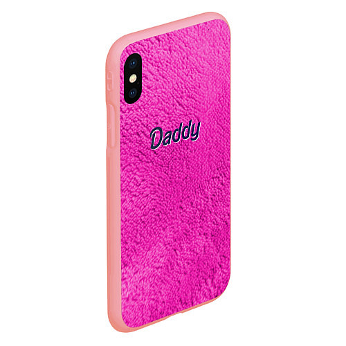 Чехол iPhone XS Max матовый Daddy pink / 3D-Баблгам – фото 2