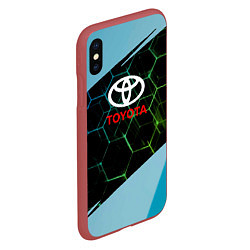 Чехол iPhone XS Max матовый TOYOTA класс авто, цвет: 3D-красный — фото 2