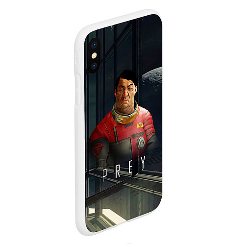 Чехол iPhone XS Max матовый Prey Инженер / 3D-Белый – фото 2