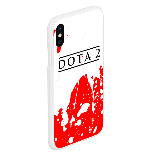 Чехол iPhone XS Max матовый DOTA 2 Краски / 3D-Белый – фото 2