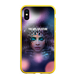 Чехол iPhone XS Max матовый You are the future, цвет: 3D-желтый