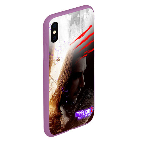 Чехол iPhone XS Max матовый Dying Light 2: Stay Human / 3D-Фиолетовый – фото 2