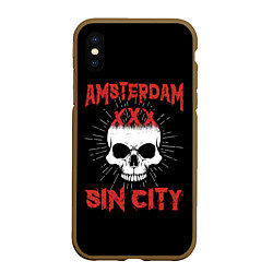 Чехол iPhone XS Max матовый AMSTERDAM Амстердам