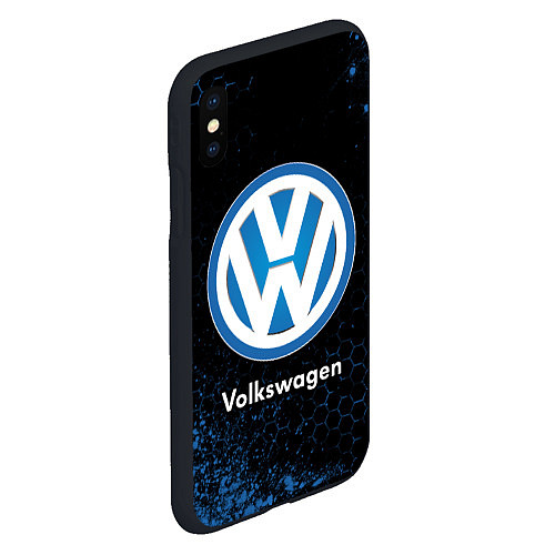 Чехол iPhone XS Max матовый Volkswagen - Объемный / 3D-Черный – фото 2