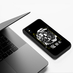 Чехол iPhone XS Max матовый Танджиро и Незуко Камадо, цвет: 3D-черный — фото 2