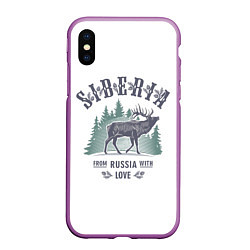 Чехол iPhone XS Max матовый SIBERIA из России с Любовью