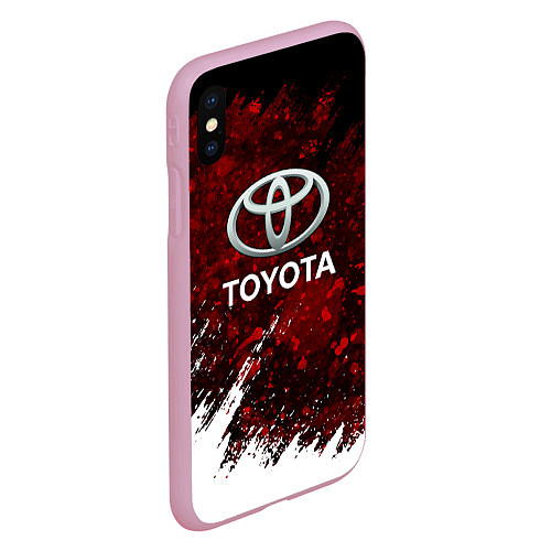 Чехол iPhone XS Max матовый Toyota Вектор / 3D-Розовый – фото 2