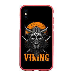 Чехол iPhone XS Max матовый ЧЕРЕП ВИКИНГА VIKINGS SKULL