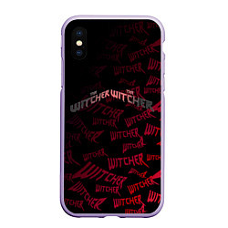 Чехол iPhone XS Max матовый The Witcher геймерам игра ведьмак, цвет: 3D-светло-сиреневый