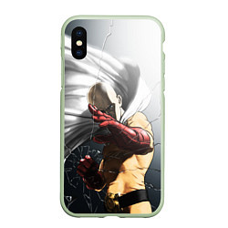 Чехол iPhone XS Max матовый One Punch Man - Сайтама