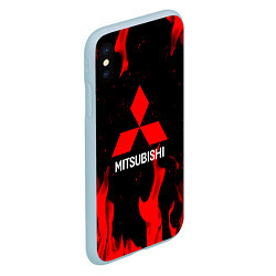 Чехол iPhone XS Max матовый Mitsubishi Red Fire, цвет: 3D-голубой — фото 2