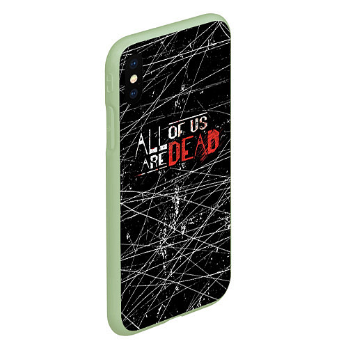 Чехол iPhone XS Max матовый Мы все мертвы All of Us Are Dead / 3D-Салатовый – фото 2