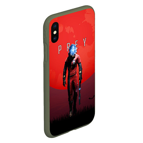 Чехол iPhone XS Max матовый Prey красная планета / 3D-Темно-зеленый – фото 2