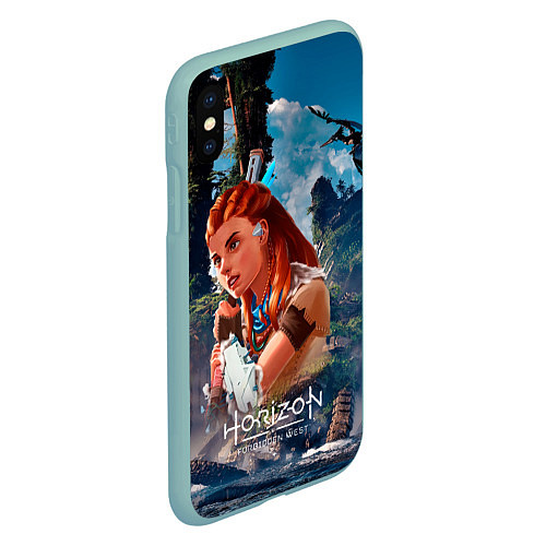 Чехол iPhone XS Max матовый Aloy Horizon / 3D-Мятный – фото 2