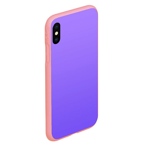 Чехол iPhone XS Max матовый Красивый фиолетовый светлый градиент / 3D-Баблгам – фото 2
