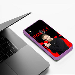 Чехол iPhone XS Max матовый Егор Крид: Family, цвет: 3D-фиолетовый — фото 2