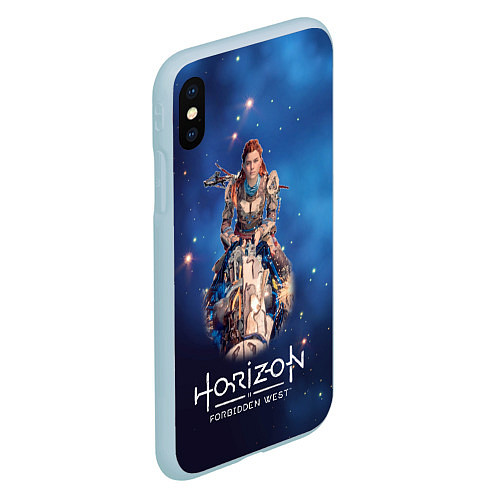 Чехол iPhone XS Max матовый Элой Aloy Horizon / 3D-Голубой – фото 2