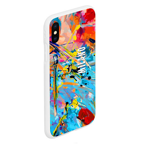 Чехол iPhone XS Max матовый Vanguard fashion pattern Milano / 3D-Белый – фото 2