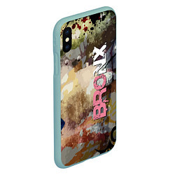 Чехол iPhone XS Max матовый Bronx Fashion pattern, цвет: 3D-мятный — фото 2