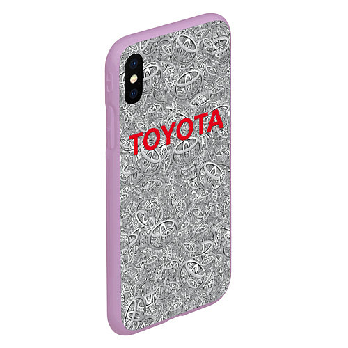 Чехол iPhone XS Max матовый TOYOTA PATTERN LOGO Z / 3D-Сиреневый – фото 2