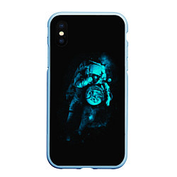 Чехол iPhone XS Max матовый Неоновый астронавт Neon Astronaut