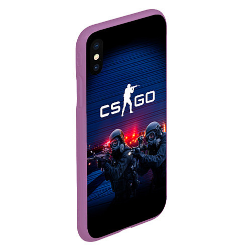 Чехол iPhone XS Max матовый Special Air Service CS GO / 3D-Фиолетовый – фото 2