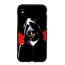 Чехол iPhone XS Max матовый Ghoul red line, цвет: 3D-черный