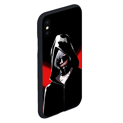 Чехол iPhone XS Max матовый Ghoul red line / 3D-Черный – фото 2