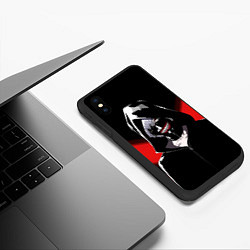 Чехол iPhone XS Max матовый Ghoul red line, цвет: 3D-черный — фото 2