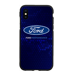 Чехол iPhone XS Max матовый FORD - PERFORMANCE, цвет: 3D-черный