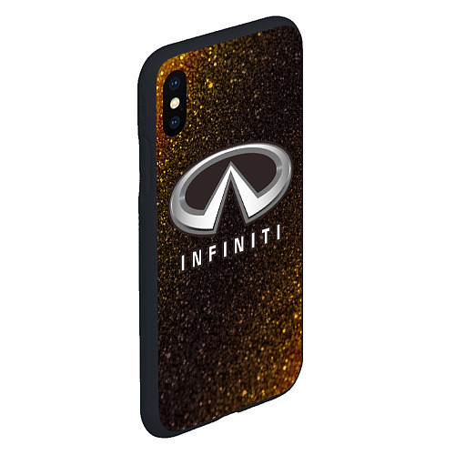 Чехол iPhone XS Max матовый INFINITI Шум / 3D-Черный – фото 2