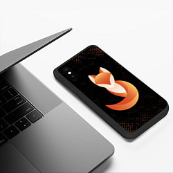 Чехол iPhone XS Max матовый ЛИСИЧКА - 3D Потертости, цвет: 3D-черный — фото 2