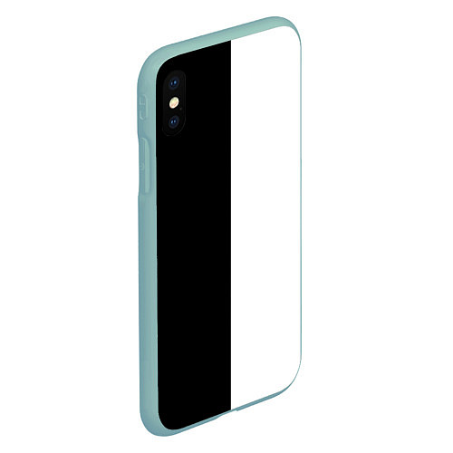 Чехол iPhone XS Max матовый Black and white чб / 3D-Мятный – фото 2