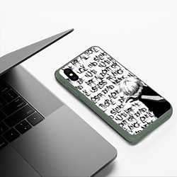 Чехол iPhone XS Max матовый DEAD INSIDE 1000-7, цвет: 3D-темно-зеленый — фото 2