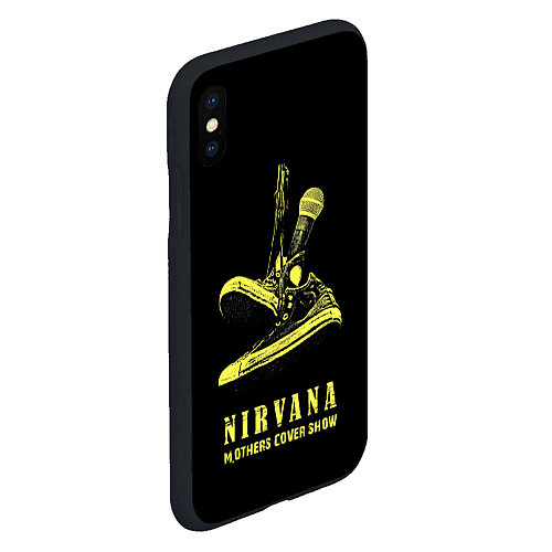 Чехол iPhone XS Max матовый Nirvana Нирвана / 3D-Черный – фото 2