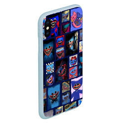 Чехол iPhone XS Max матовый POPPY PLAYTIME РАЗНЫЙ ХАГГИ ВАГГИ, цвет: 3D-голубой — фото 2