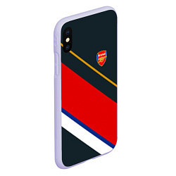 Чехол iPhone XS Max матовый Arsenal арсенал football, цвет: 3D-светло-сиреневый — фото 2