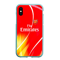 Чехол iPhone XS Max матовый Arsenal арсенал фк, цвет: 3D-мятный