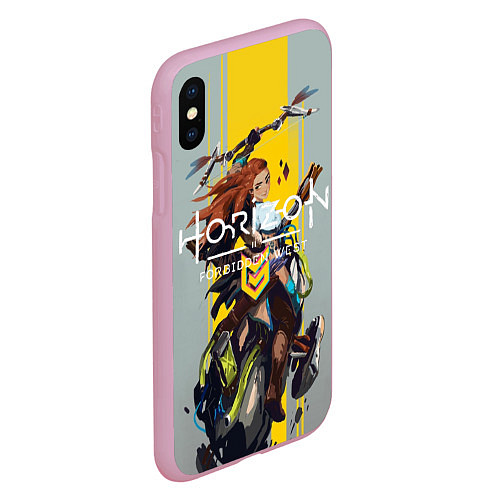 Чехол iPhone XS Max матовый Horizon forbidden west Aloy / 3D-Розовый – фото 2
