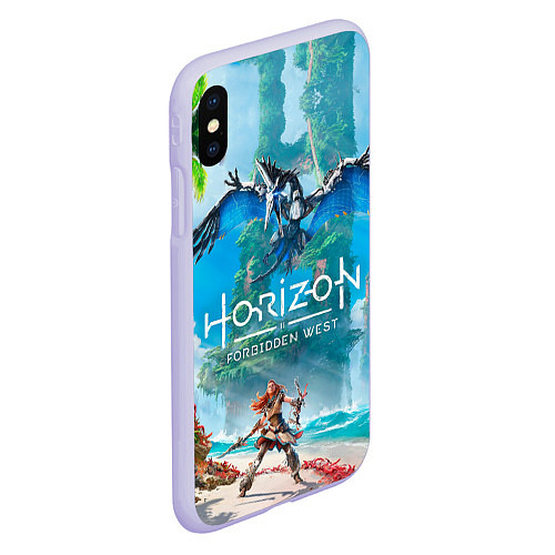 Чехол iPhone XS Max матовый Horizon Запретный Запад Элой / 3D-Светло-сиреневый – фото 2