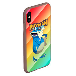 Чехол iPhone XS Max матовый Rayman globox радуга, цвет: 3D-коричневый — фото 2