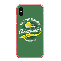 Чехол iPhone XS Max матовый Большой Теннис Tennis, цвет: 3D-баблгам