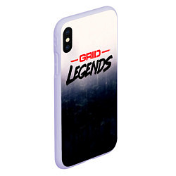 Чехол iPhone XS Max матовый Grid Legends, лого, цвет: 3D-светло-сиреневый — фото 2